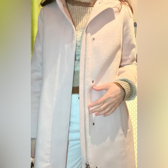 Long pink wool coat - Picture 2 of 10